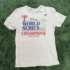 Fanatics Texas Rangers 2023 World Series Champions T-Shirt MLB Gray M